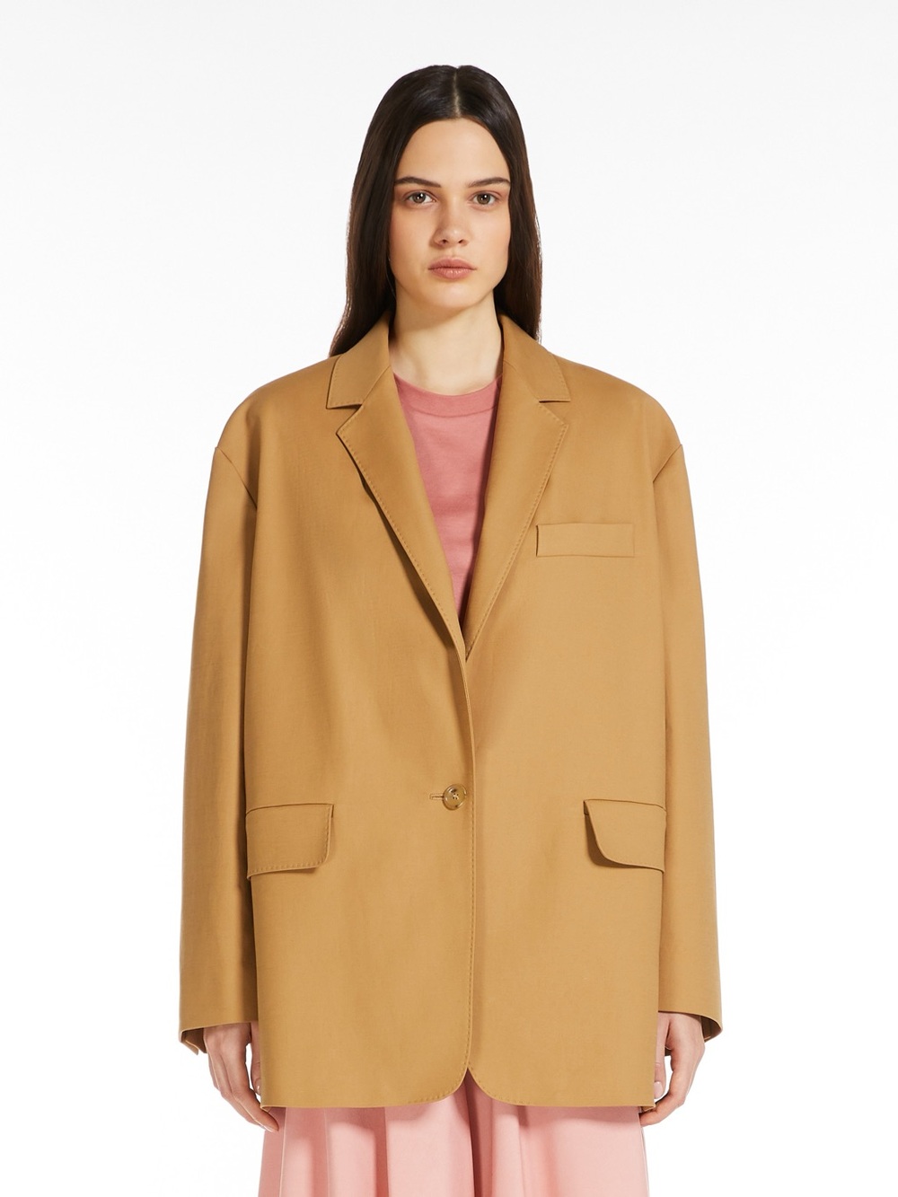 Max Mara Monica Blazer In Sand Beige Size 2